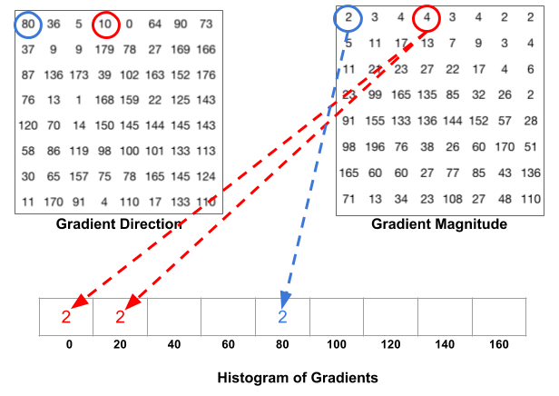 Histogram computation in HOG